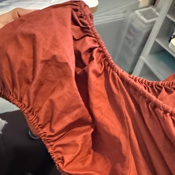 NWT DOEN Quin organic cotton poplin maxi dress in amberwood XL - Picture 9 of 9